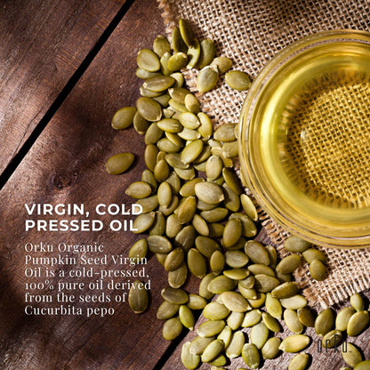 Orku Organic Pumpkin Seed Oil – Virgin Cold Pressed Unrefined Cosmetic Grade