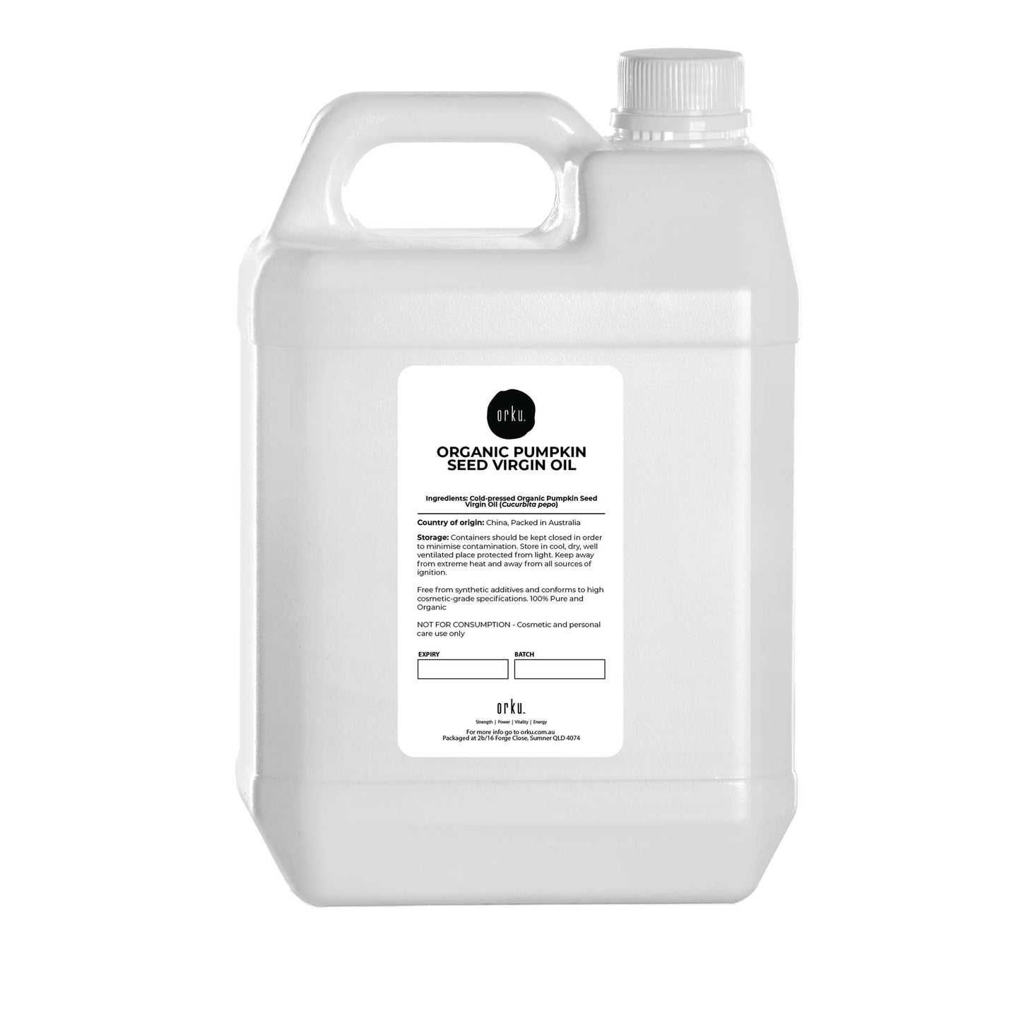 Orku Organic Pumpkin Seed Oil – Virgin Cold Pressed Unrefined Cosmetic Grade