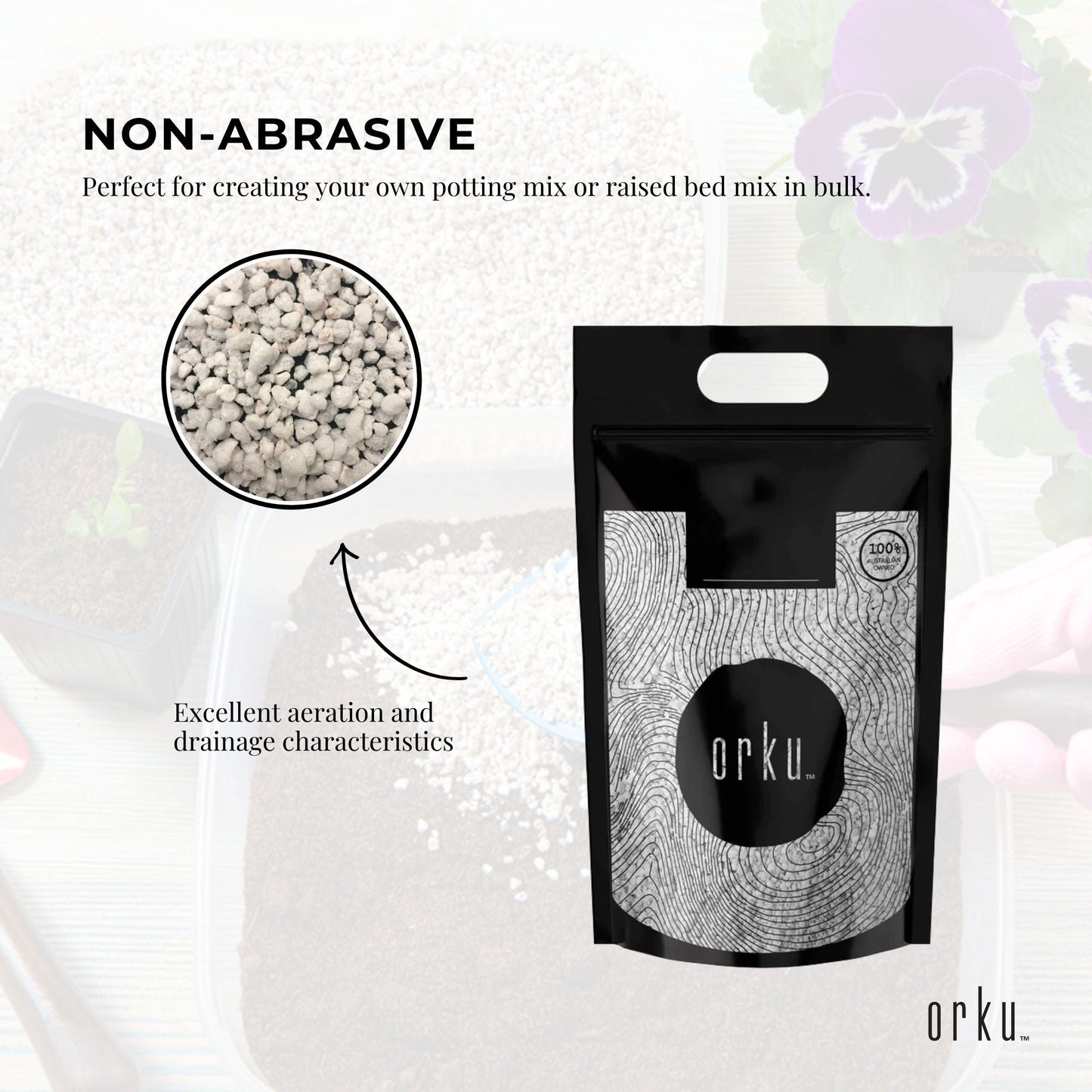 Orku Perlite Coarse Premium Soil Expanded Medium Plants Hydroponics Bulk