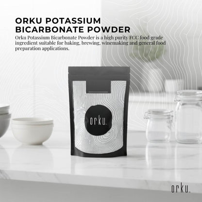 Orku Potassium Bicarbonate Powder FCC Food Grade - Baking Brewing Bulk