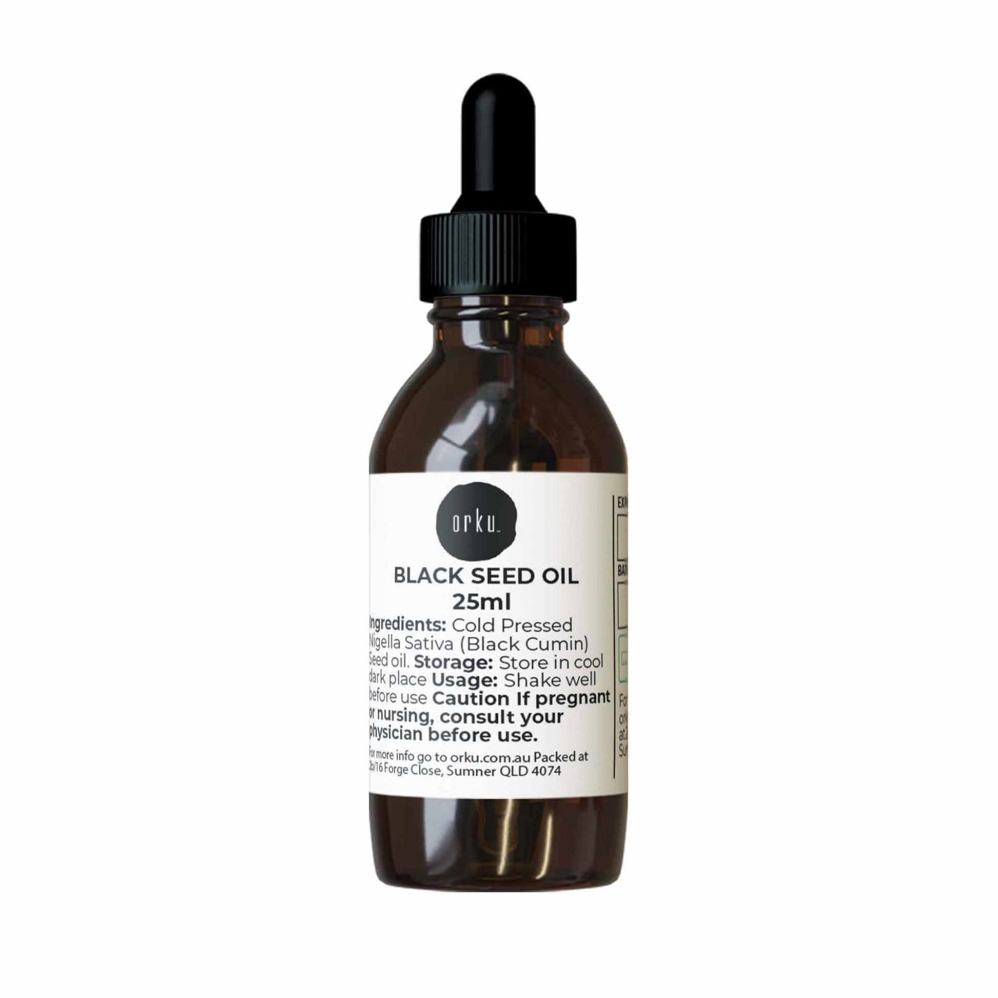 Orku Black Seed Oil Pure Cold Pressed 100% Ethiopian Nigella Sativa Cumin
