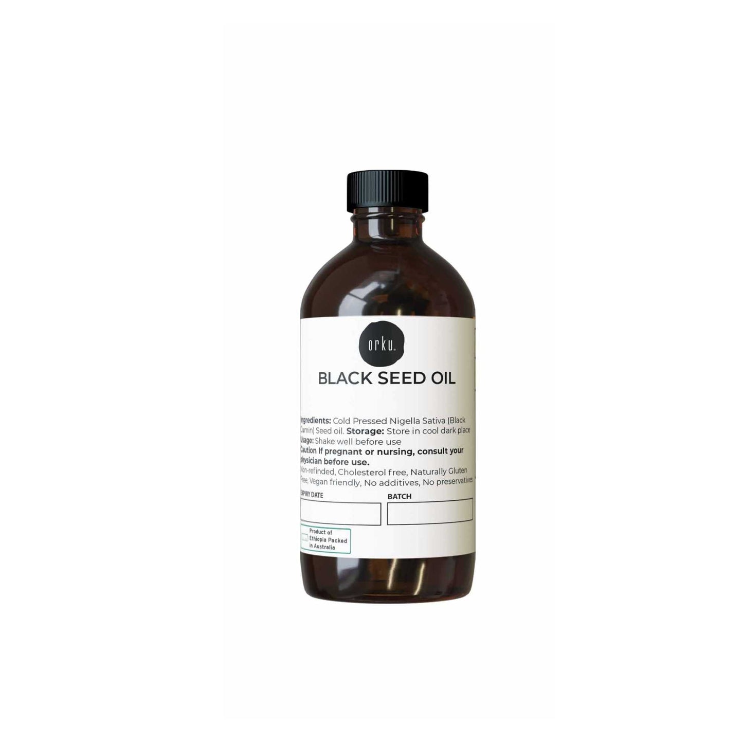 Orku Black Seed Oil Pure Cold Pressed 100% Ethiopian Nigella Sativa Cumin