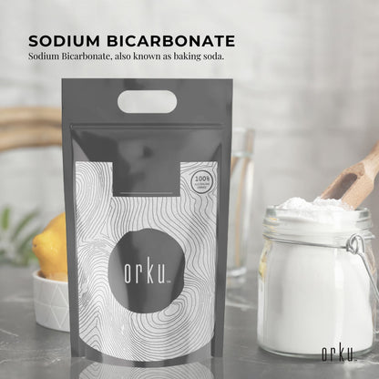 Orku Sodium Bicarbonate Food Grade - Baking Soda Aluminium Free Powder Bulk