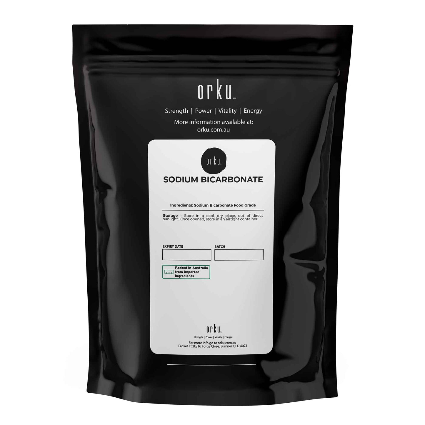 Orku Sodium Bicarbonate Food Grade - Baking Soda Aluminium Free Powder Bulk
