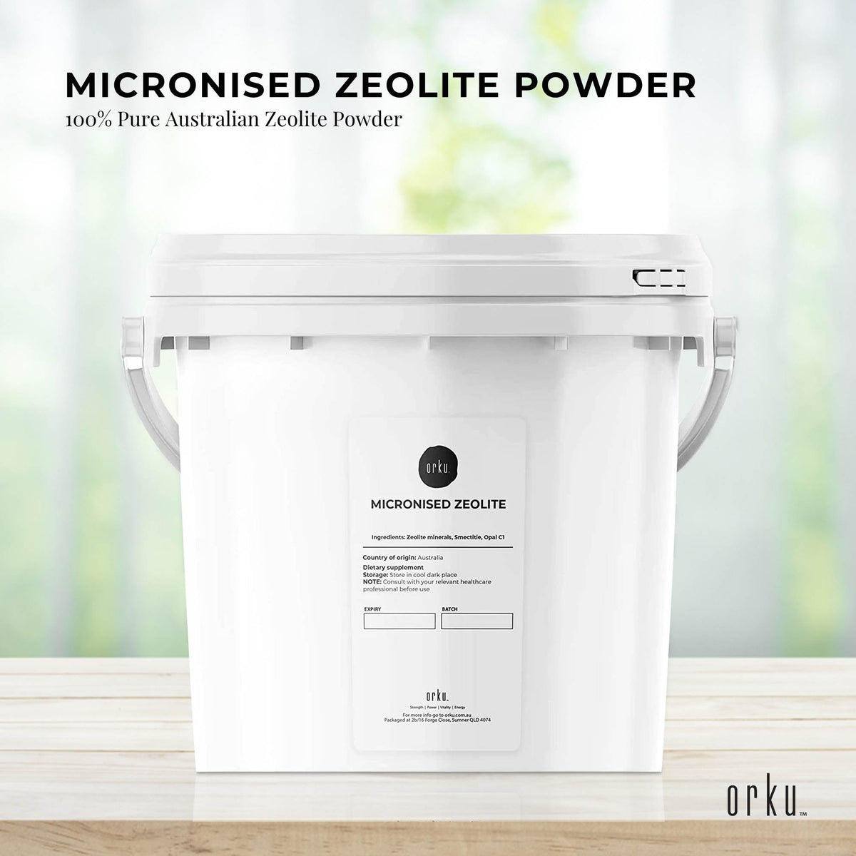 Orku Ultrafine Micronised Zeolite Powder Tubs - Natural Clinoptilolite Mineral