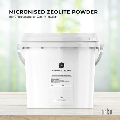 Orku Ultrafine Micronised Zeolite Powder Tubs - Natural Clinoptilolite Mineral