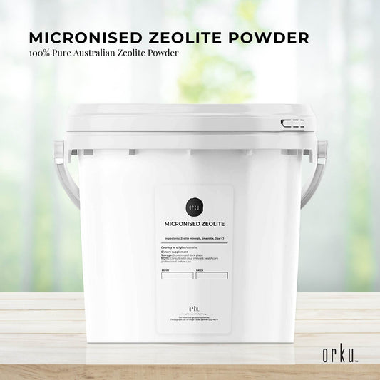Orku Ultrafine Micronised Zeolite Powder Tubs - Natural Clinoptilolite Mineral