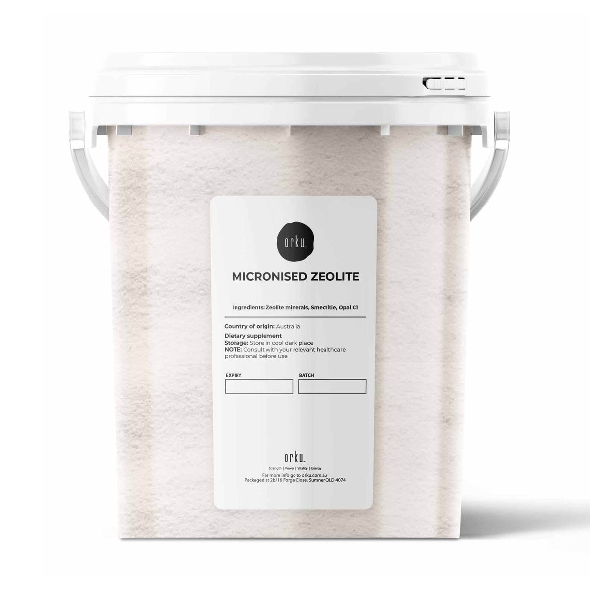 Orku Ultrafine Micronised Zeolite Powder Tubs - Natural Clinoptilolite Mineral