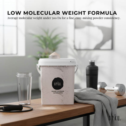 Orku Vegan Collagen Plant Based Alternative Powder Hydrolysed Protein Tub