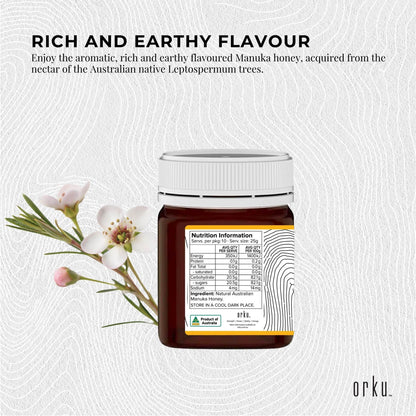 Orku MGO 500+ Australian Manuka Honey 250g - Raw Jelly Bush Honey