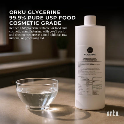 Orku Glycerine 99.9% Pure USP Food Cosmetic Grade - Vegetable Glycerol