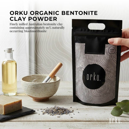Orku Organic Bentonite Clay Powder Cosmetic Grade Montmorillonite