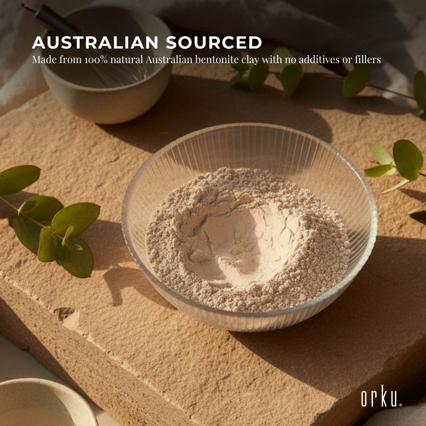 Orku Organic Bentonite Clay Powder Cosmetic Grade Montmorillonite