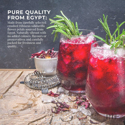 Orku Organic Hibiscus Rosella Flower Crushed Dried Herbal Tea
