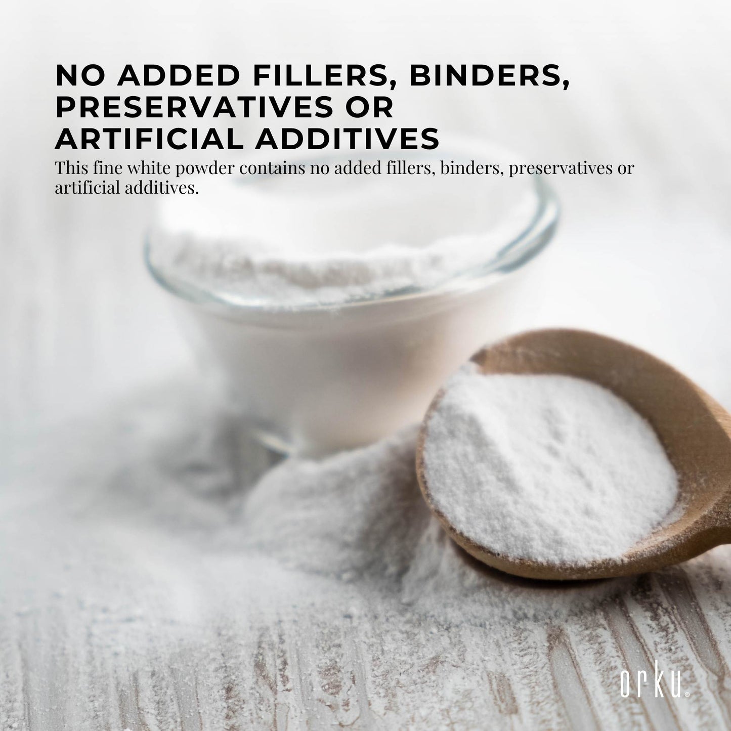 Orku Potassium Bicarbonate Powder FCC Food Grade - Baking Brewing Bulk