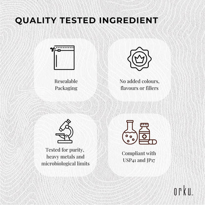 Orku Taurine Powder Bags- High Purity L-Taurine Amino Acid Ingredient Bulk