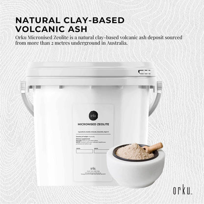 Orku Ultrafine Micronised Zeolite Powder Tubs - Natural Clinoptilolite Mineral