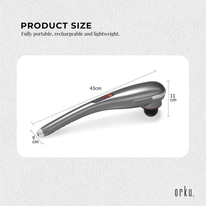 Orku Cordless Handheld Body Hammer Massager - Rechargeable 7 Massage Heads