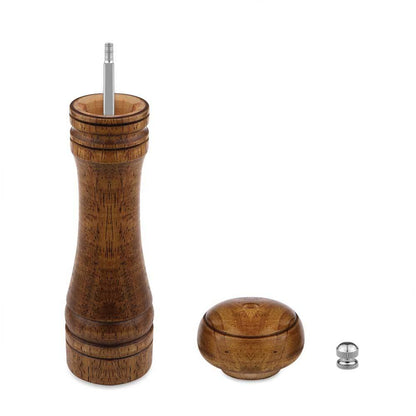 Salt and Pepper Grinder - Oak Wood Hand Mill - Adjustable Grain Size - Hand Mill