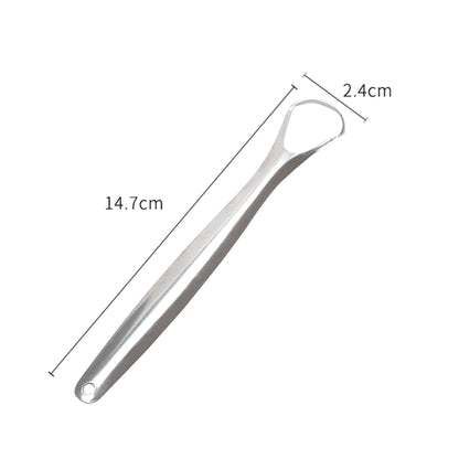 Orku Stainless Steel Tongue Scraper - Oral Hygiene Cleaner Silver