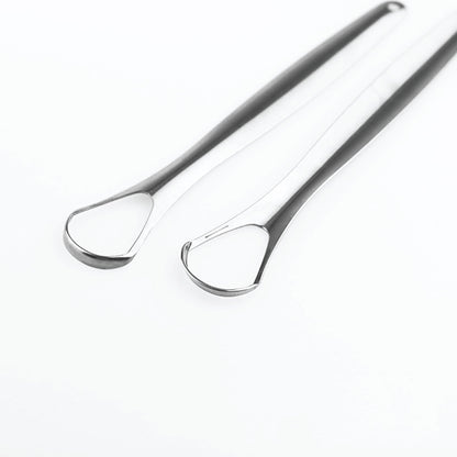 Orku Stainless Steel Tongue Scraper - Oral Hygiene Cleaner Silver