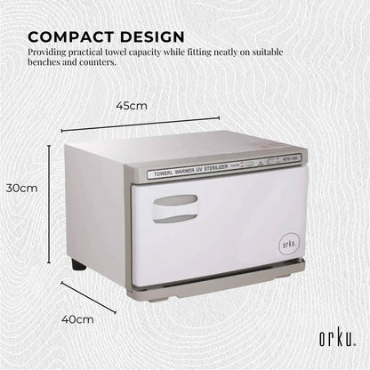 Orku 18 L UV Disinfection Electric Towel Warmer Cabinet Salon Spa White