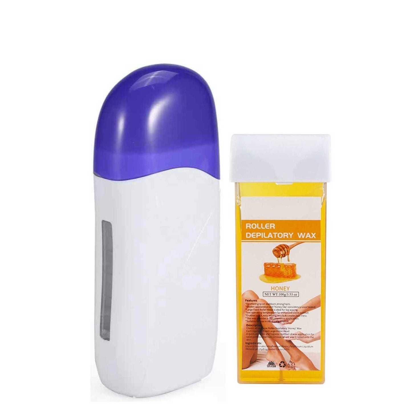 Wax Roll On Heater Warmer + Waxing Cartridge - Salon Hair Removal