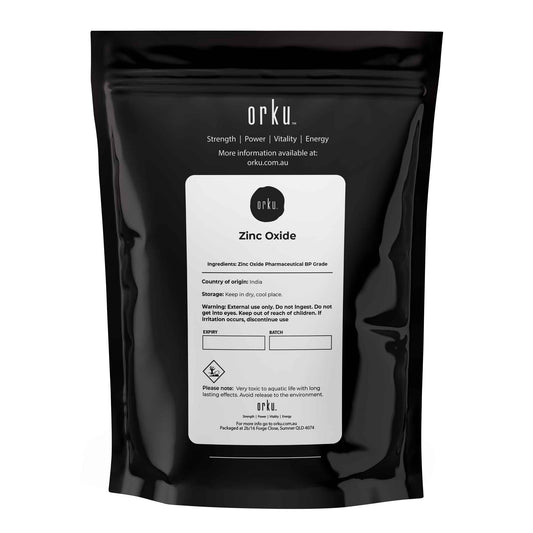Orku Zinc Oxide Powder BP Pharmaceutical Grade 99.9% Purity Resealable Bags